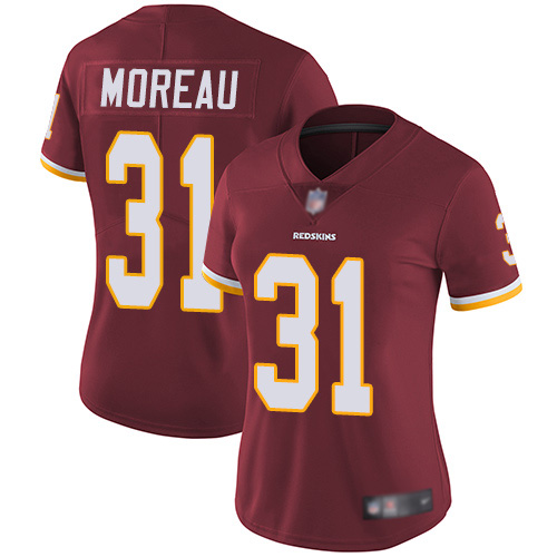 Washington Redskins Limited Burgundy Red Women Fabian Moreau Home Jersey NFL Football #31 Vapor